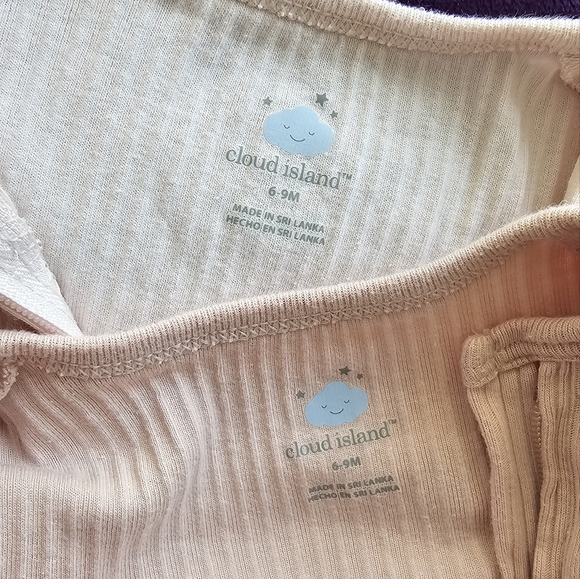 5/$15 Cloud Island 2-way Zip Sleep and Play Ribbed Footed Coverall, Size 6-9M - Picture 4 of 5